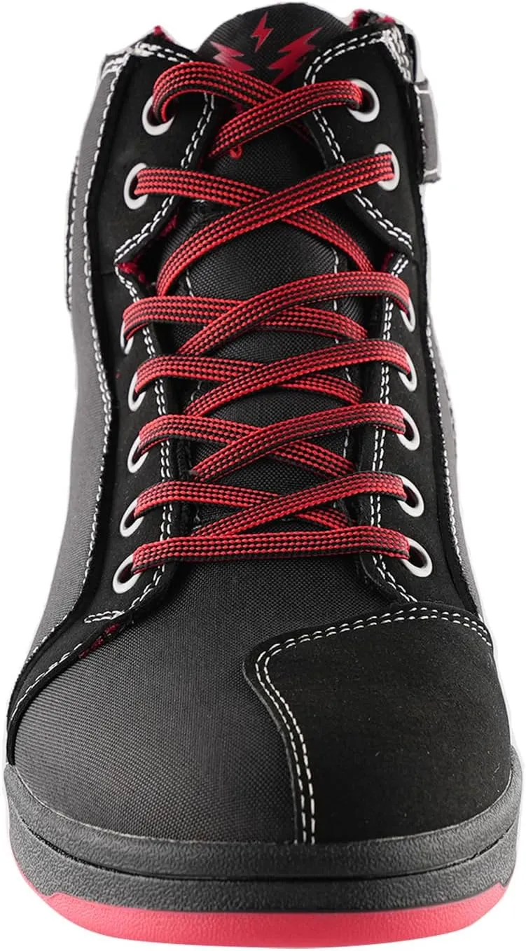 1Storm Men's Motorcycle Boots Rider Racing Black Hiking Trekking Outdoor Boots