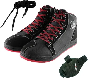 1Storm Men's Motorcycle Boots Rider Racing Black Hiking Trekking Outdoor Boots