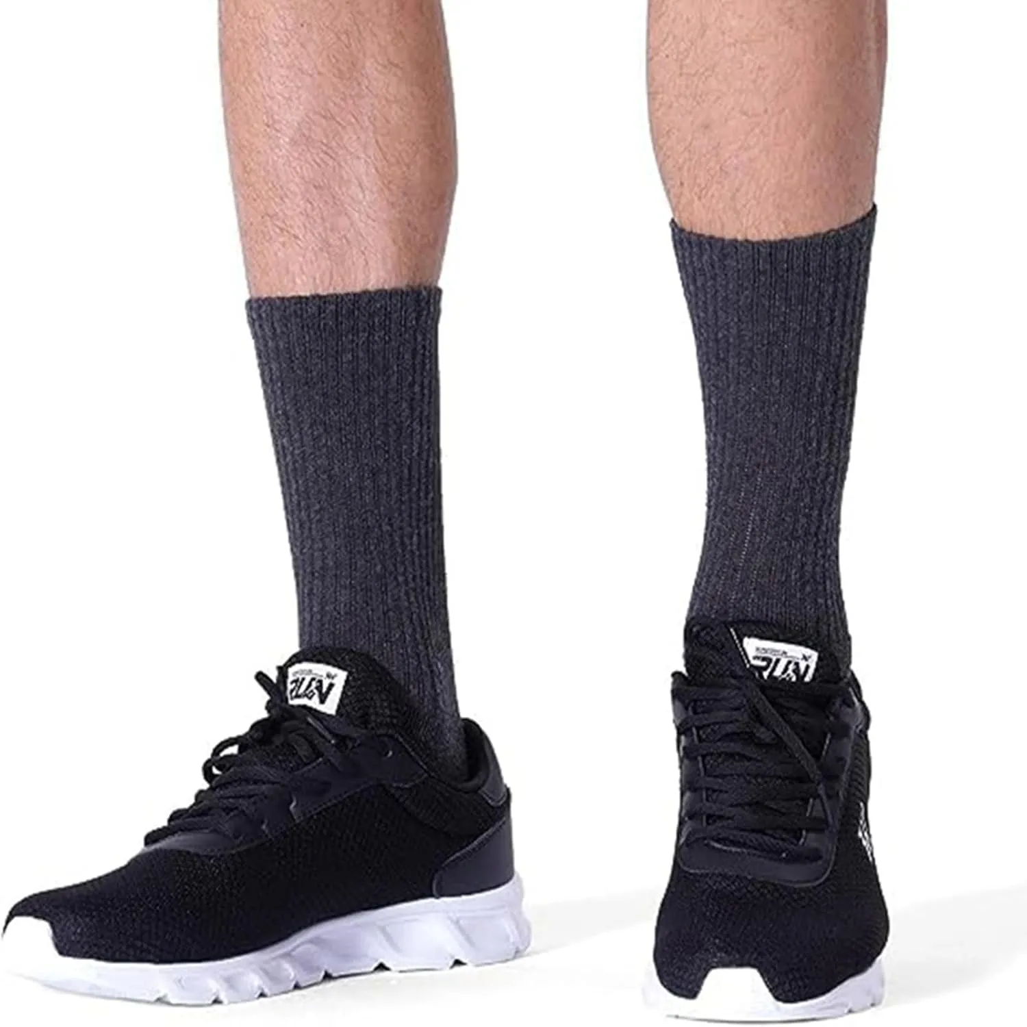 20 Pairs Crew Athletic Socks for Men Moisture Wicking Cushion Crew Socks for Sport Running Traveling