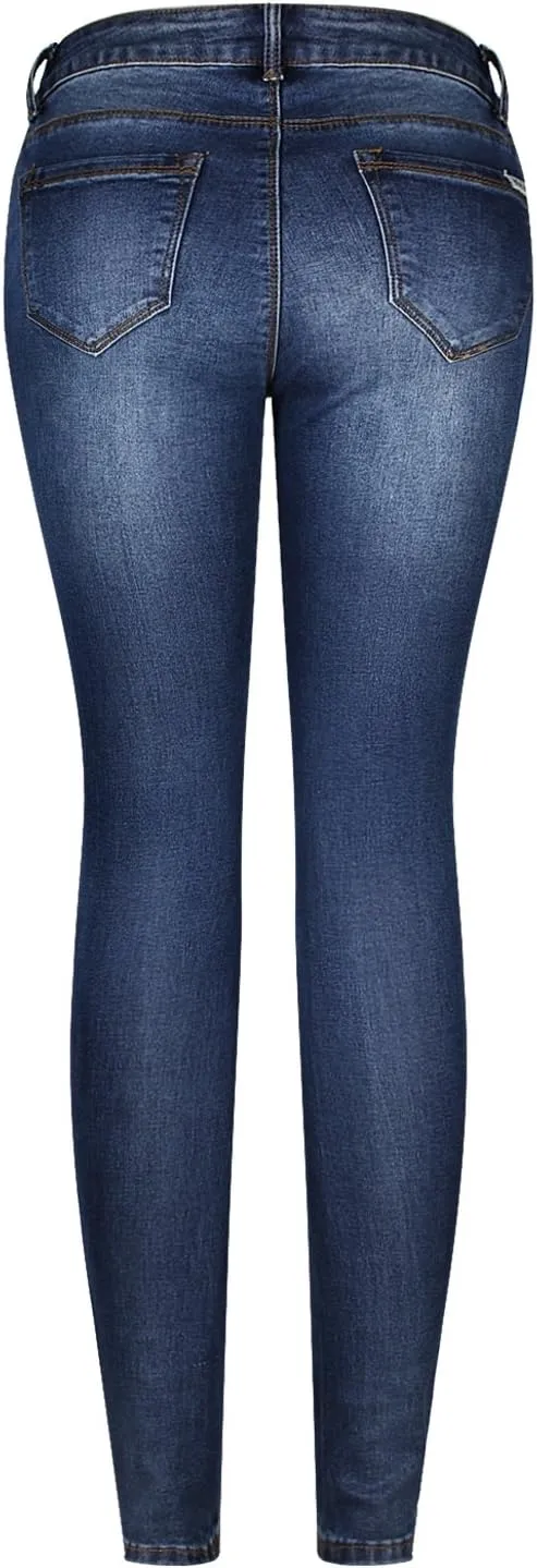 2LUV Women's 5 Pocket Ankle Stretch Skinny Jeans