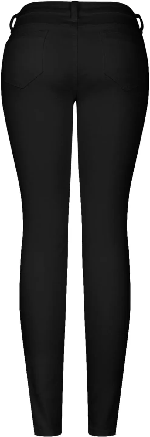 2LUV Women's Distressed Skinny Ripped Jeans
