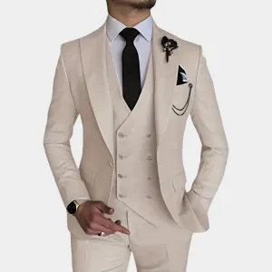 3-piece tailored suit - refined men's formal ensemble