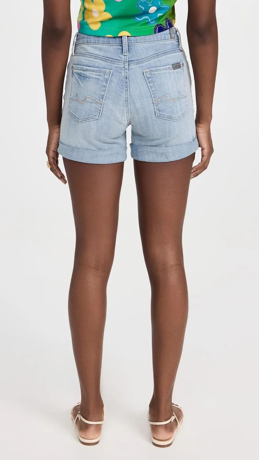 7 For All Mankind Men's Mid Roll Short in Coco Prive