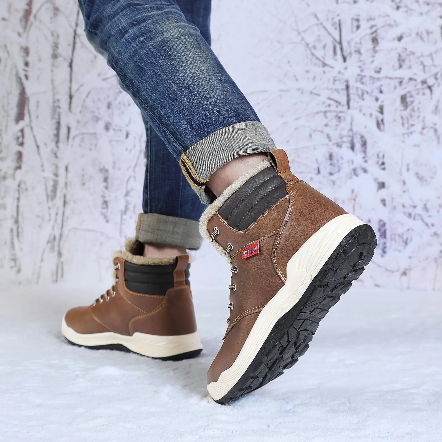 AFT AFFINEST Mens Snow Boots Waterproof Outdoor Hiking Shoes Ankle Sneakers