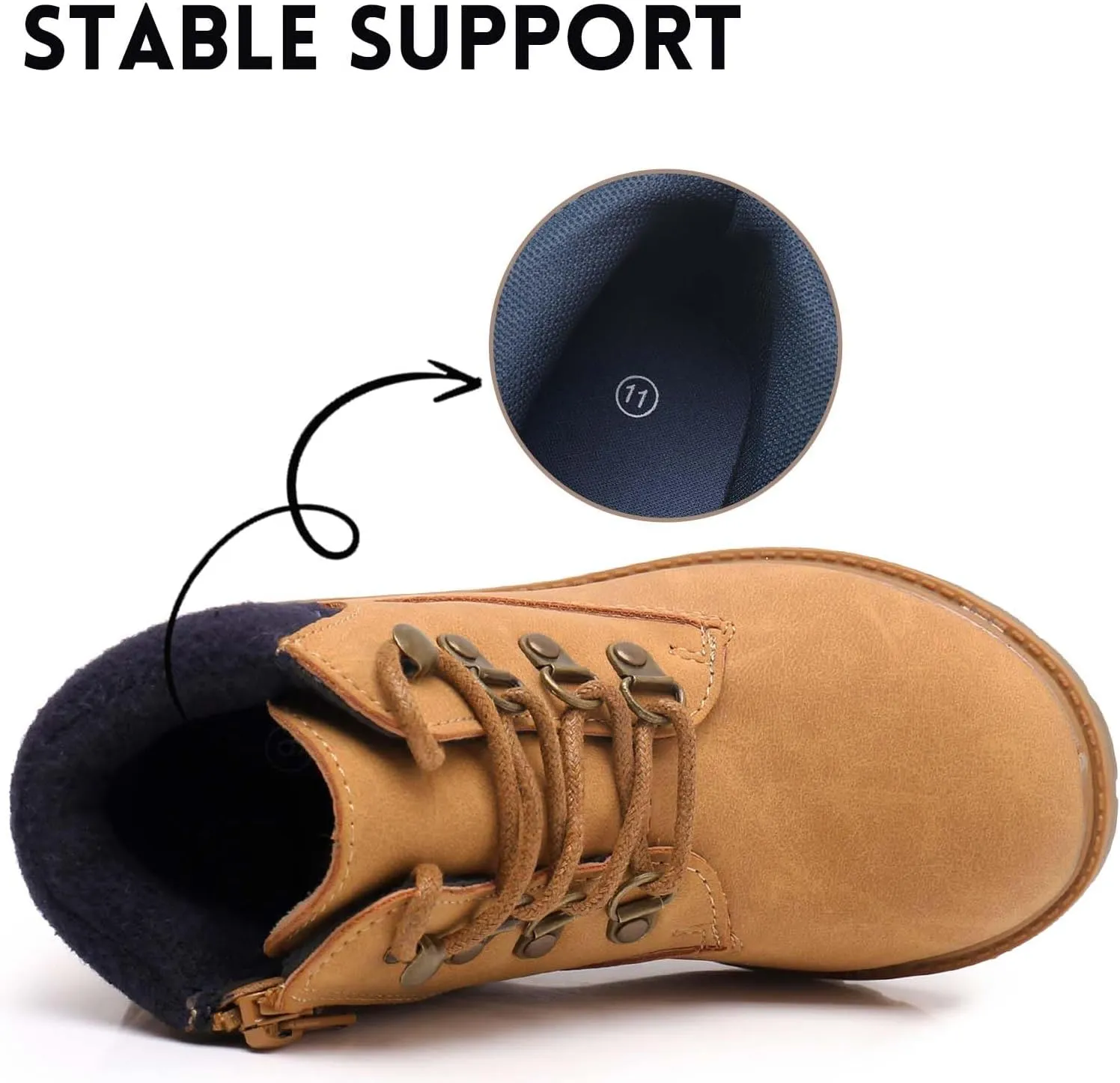 Ahannie Kids Boys Ankle Boots Outdoor Work Fall Boots(Toddler/Little Kid)