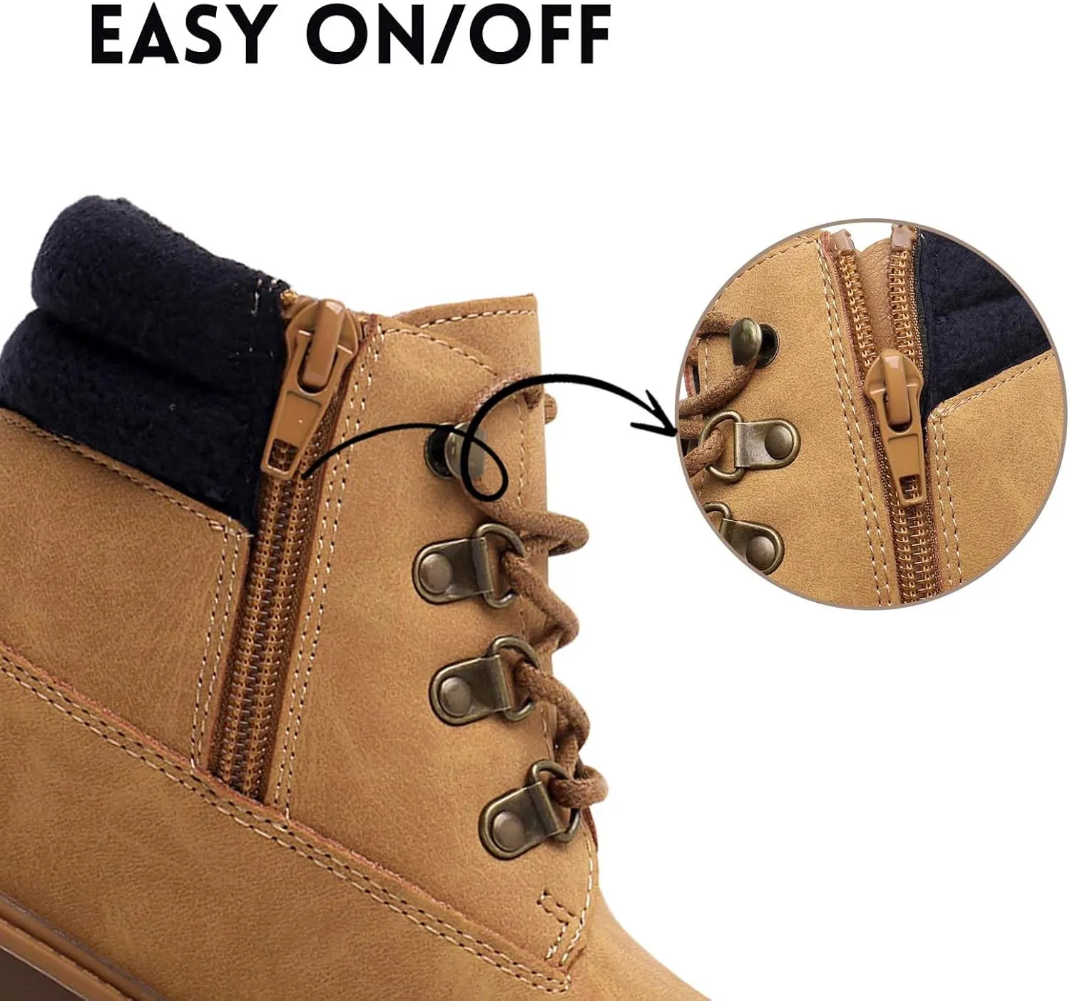 Ahannie Kids Boys Ankle Boots Outdoor Work Fall Boots(Toddler/Little Kid)