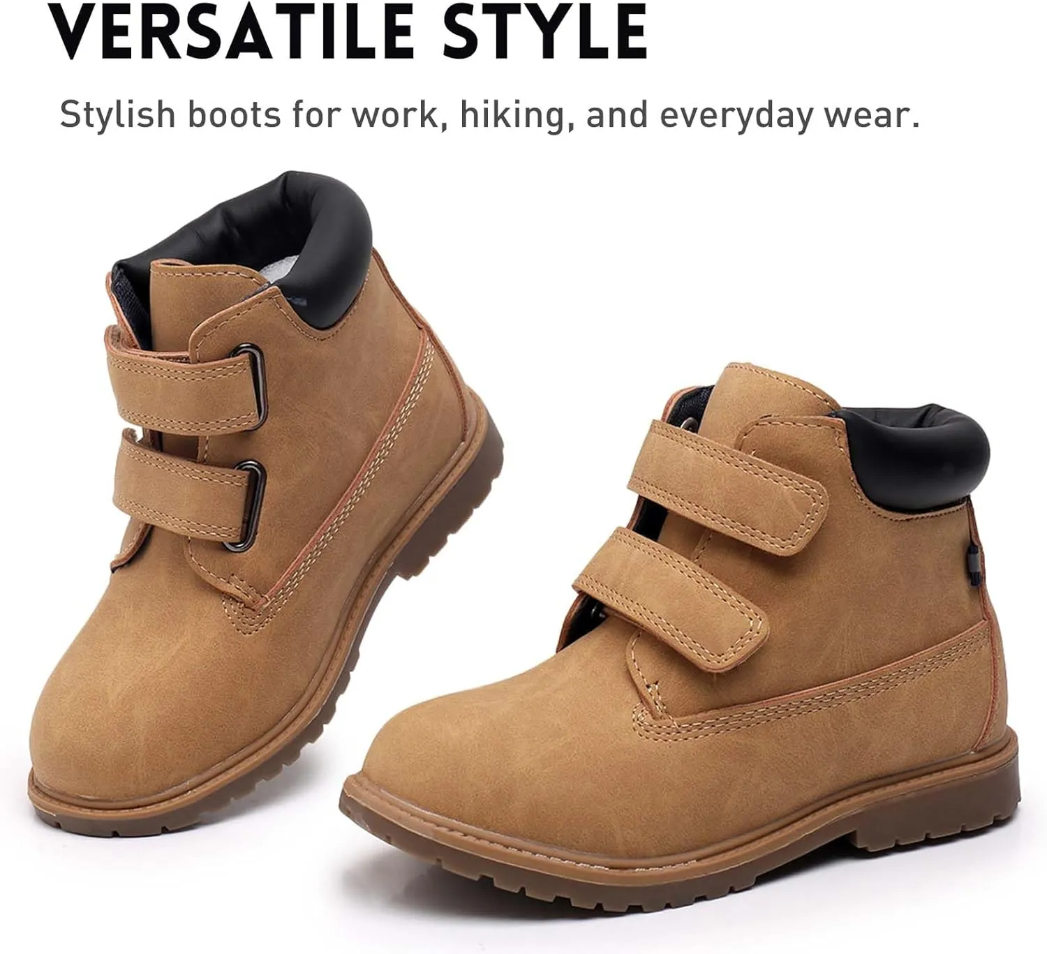 Ahannie Kids Boys Ankle Boots Outdoor Work Fall Boots(Toddler/Little Kid)