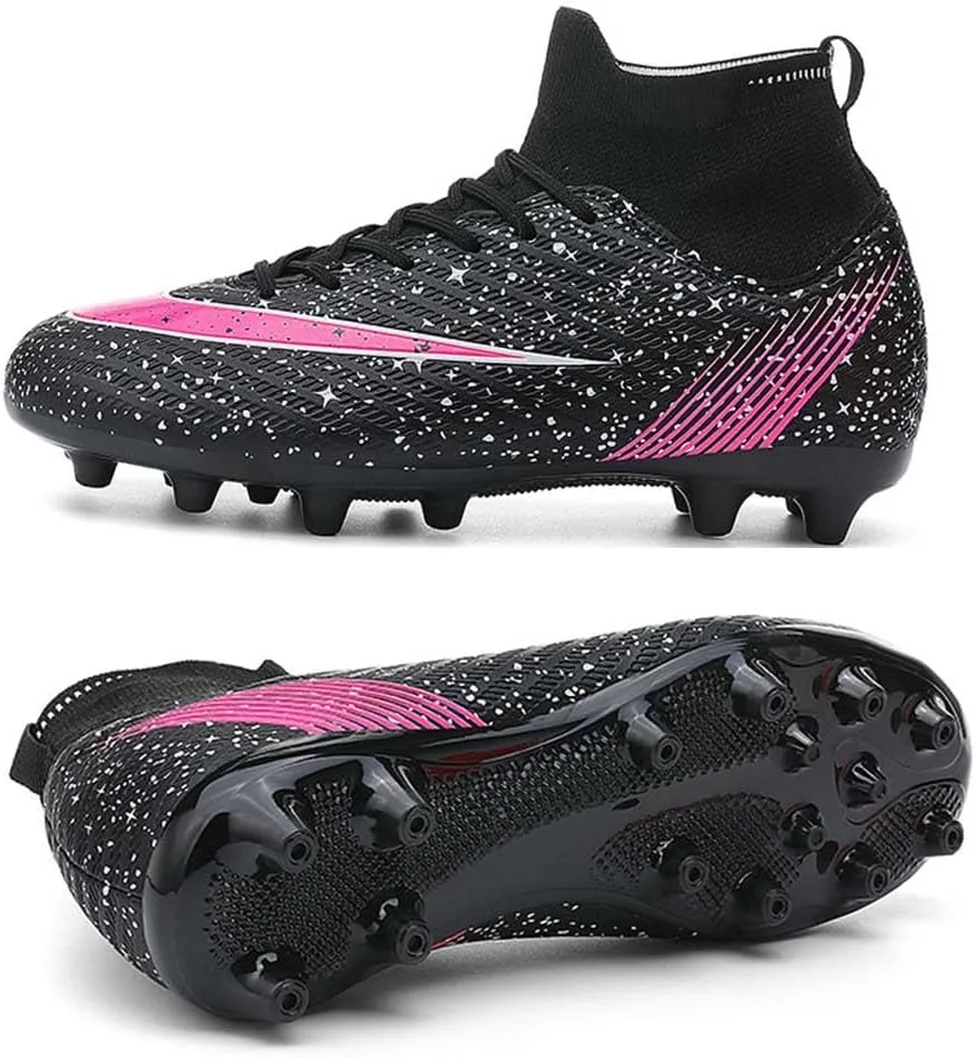 ailishabroy Mens Soccer Cleats Outdoor Spikes: Unisex Football Shoes Indoor Turf