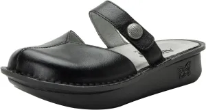 Alegria Women Kamila - Timeless Comfort, Arch Support and Style for Everyday Elegance - Nursing and Healthcare Professionals Slip-Resistant Mules - Open Back Leather Comfort Walking Clog Shoes