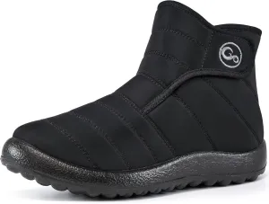 Almusen Winter Snow Boots for Women: Warm Fur Lined Boots Waterproof Non Slip Outdoor Boot Hook Loop Comfortable Fashion Womens Booties