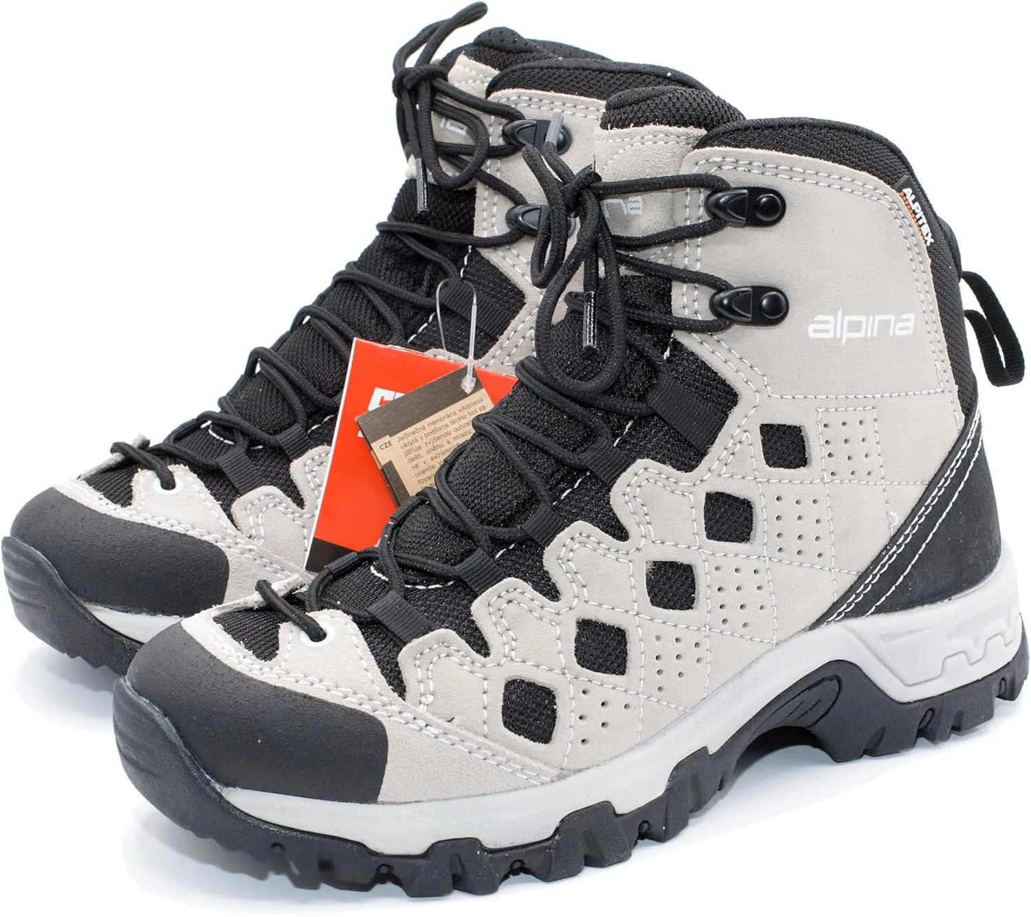 Alpina SIMBIA Women's Hiking Boots Waterproof Slip-Resistant Trekking Breathable with 100% Leather Made in Europe