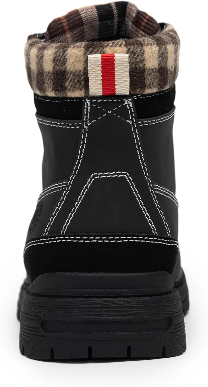 ANJOUFEMME Winter Hiking Boots Men Waterproof, Warm Work Trekking Boots for Men