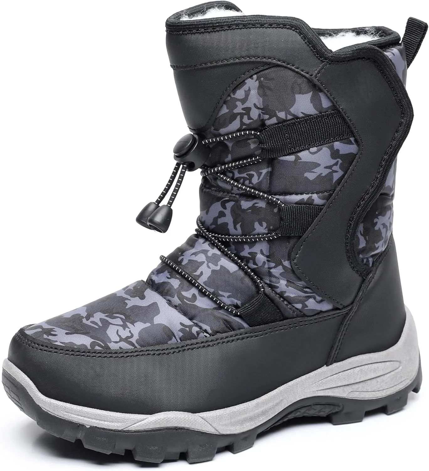 Apakowa Kids Boys Girls Cold Weather Water Resistant Winter Snow Boots (Toddler/Little Kid/Big Kid)