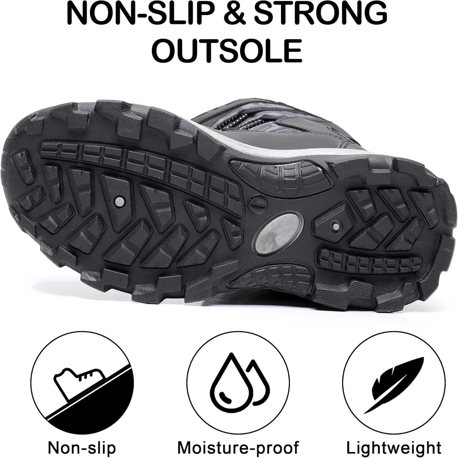 Apakowa Kids Boys Girls Cold Weather Water Resistant Winter Snow Boots (Toddler/Little Kid/Big Kid)