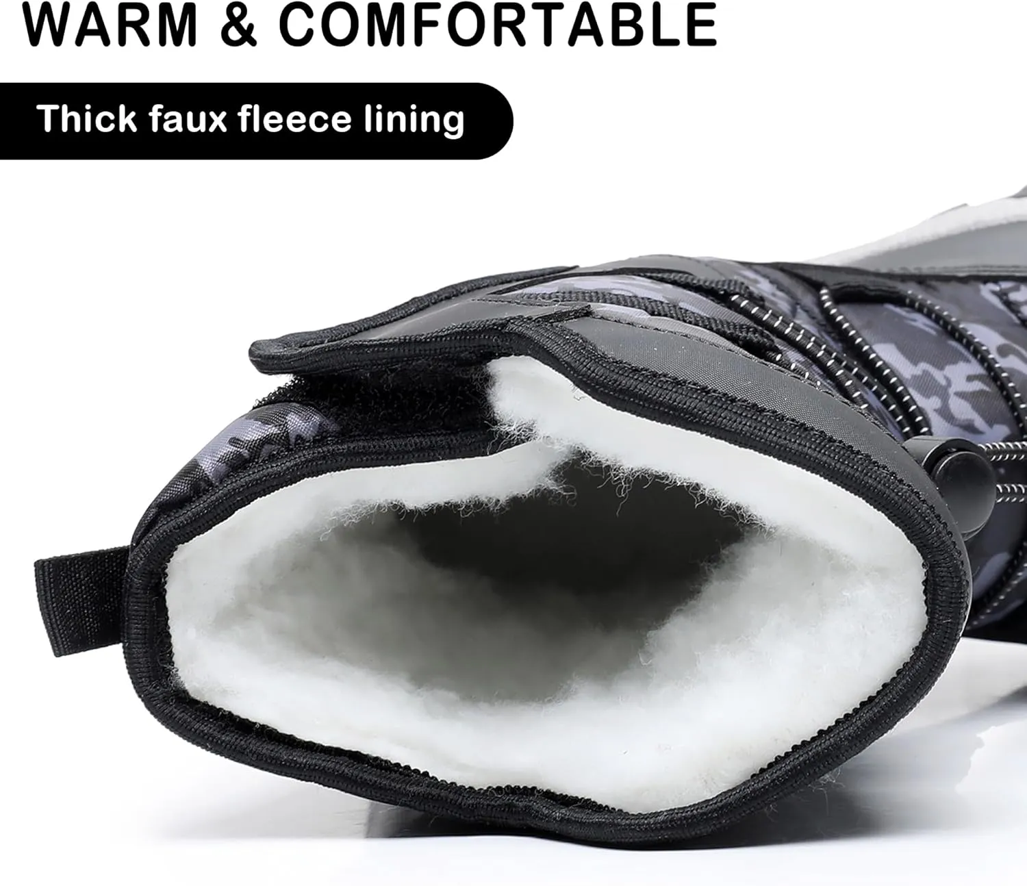 Apakowa Kids Boys Girls Cold Weather Water Resistant Winter Snow Boots (Toddler/Little Kid/Big Kid)