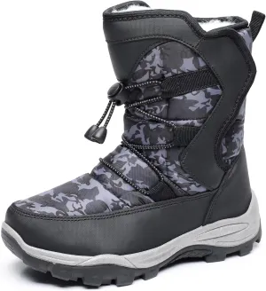Apakowa Kids Boys Girls Cold Weather Water Resistant Winter Snow Boots (Toddler/Little Kid/Big Kid)