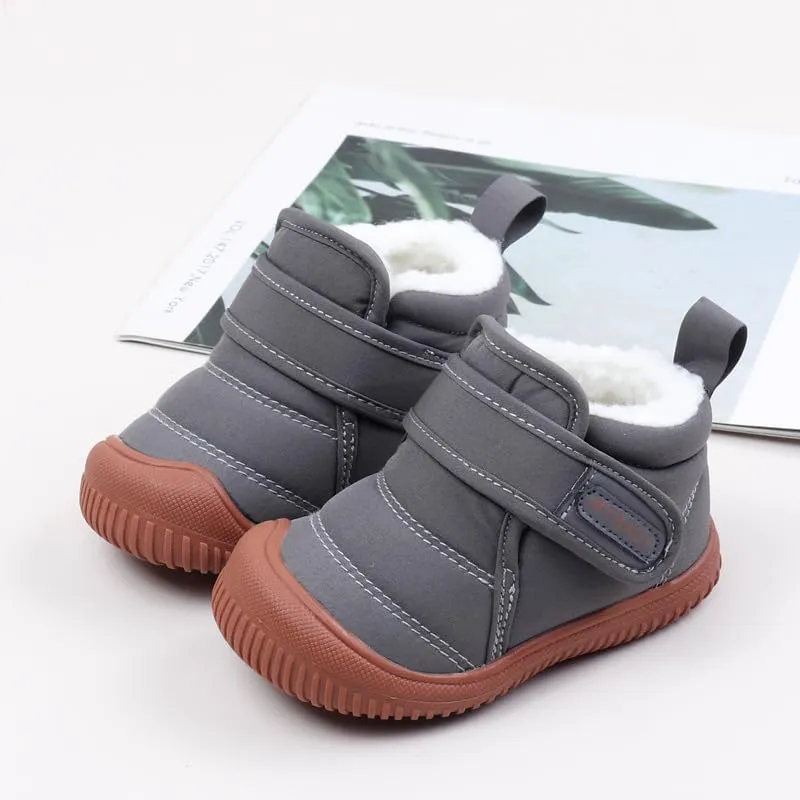 Baby Winter Snow Boots for Toddlers 1-3 Years Anti-Slip Outdoor Booties with Plush Faux Fur Lining, Lightweight & Warm for Boys & Girls