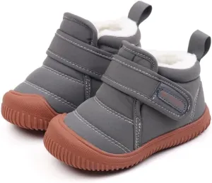 Baby Winter Snow Boots for Toddlers 1-3 Years Anti-Slip Outdoor Booties with Plush Faux Fur Lining, Lightweight & Warm for Boys & Girls
