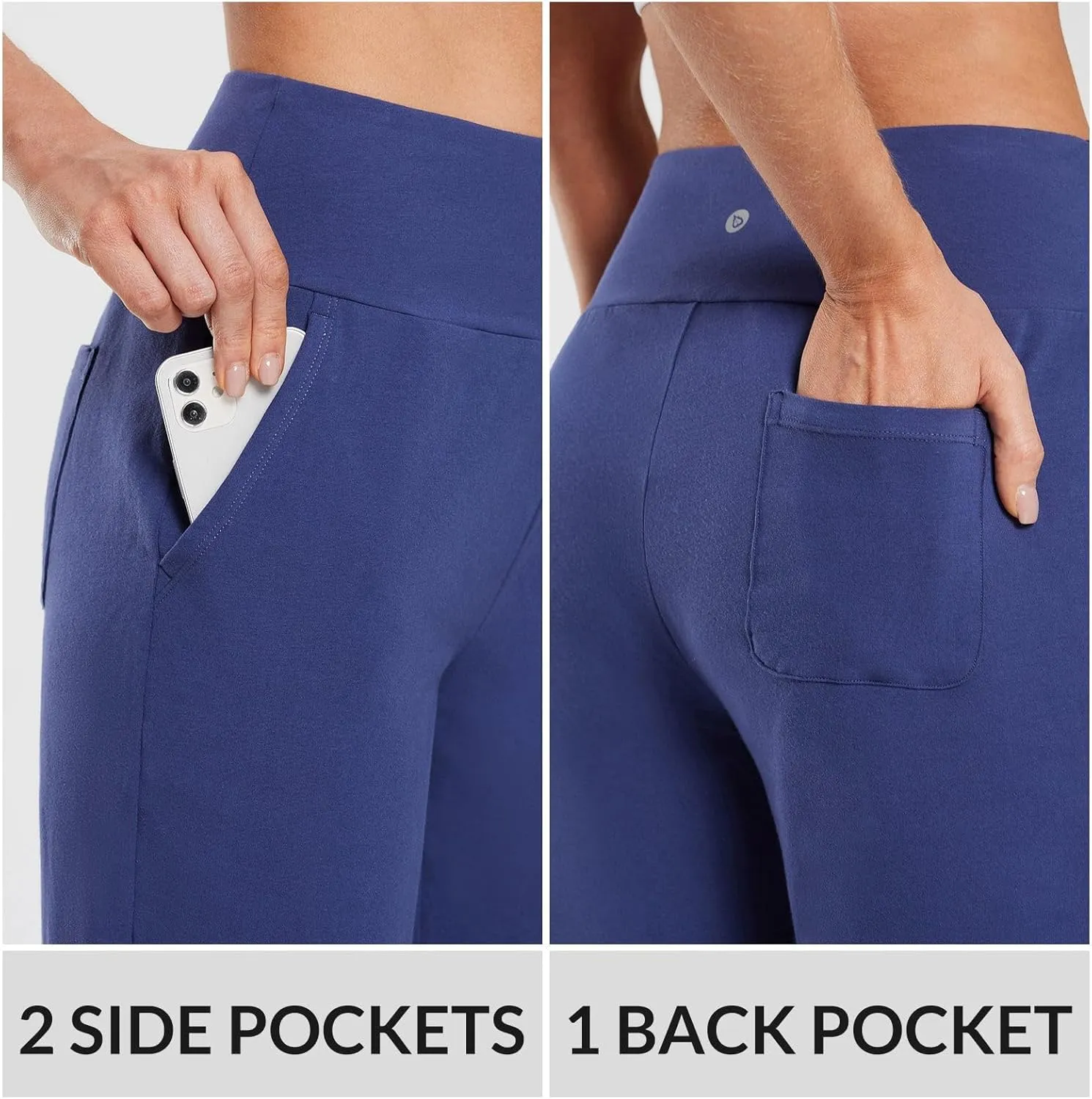 baleaf Womens 12" Long Bermuda Shorts Knee Length Cotton Athletic Shorts Sweat Casual Lounge Walking Summer