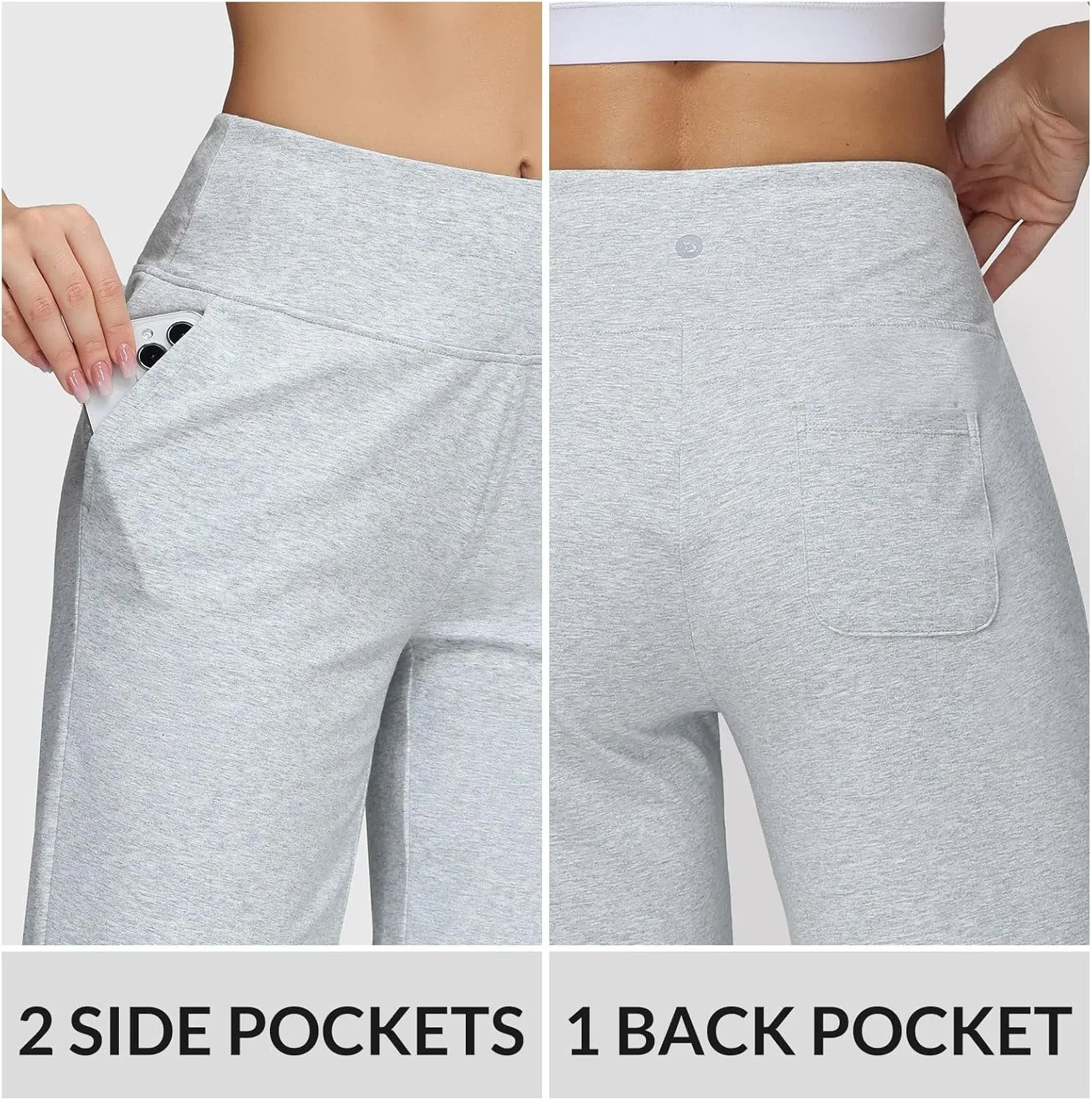baleaf Womens 12" Long Bermuda Shorts Knee Length Cotton Athletic Shorts Sweat Casual Lounge Walking Summer