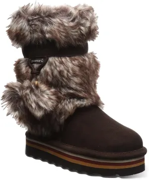 BEARPAW Retro Tama Youth Fog Boot | Youth's Boot Classic Suede | Kid's Boots | Comfortable Winter Boot