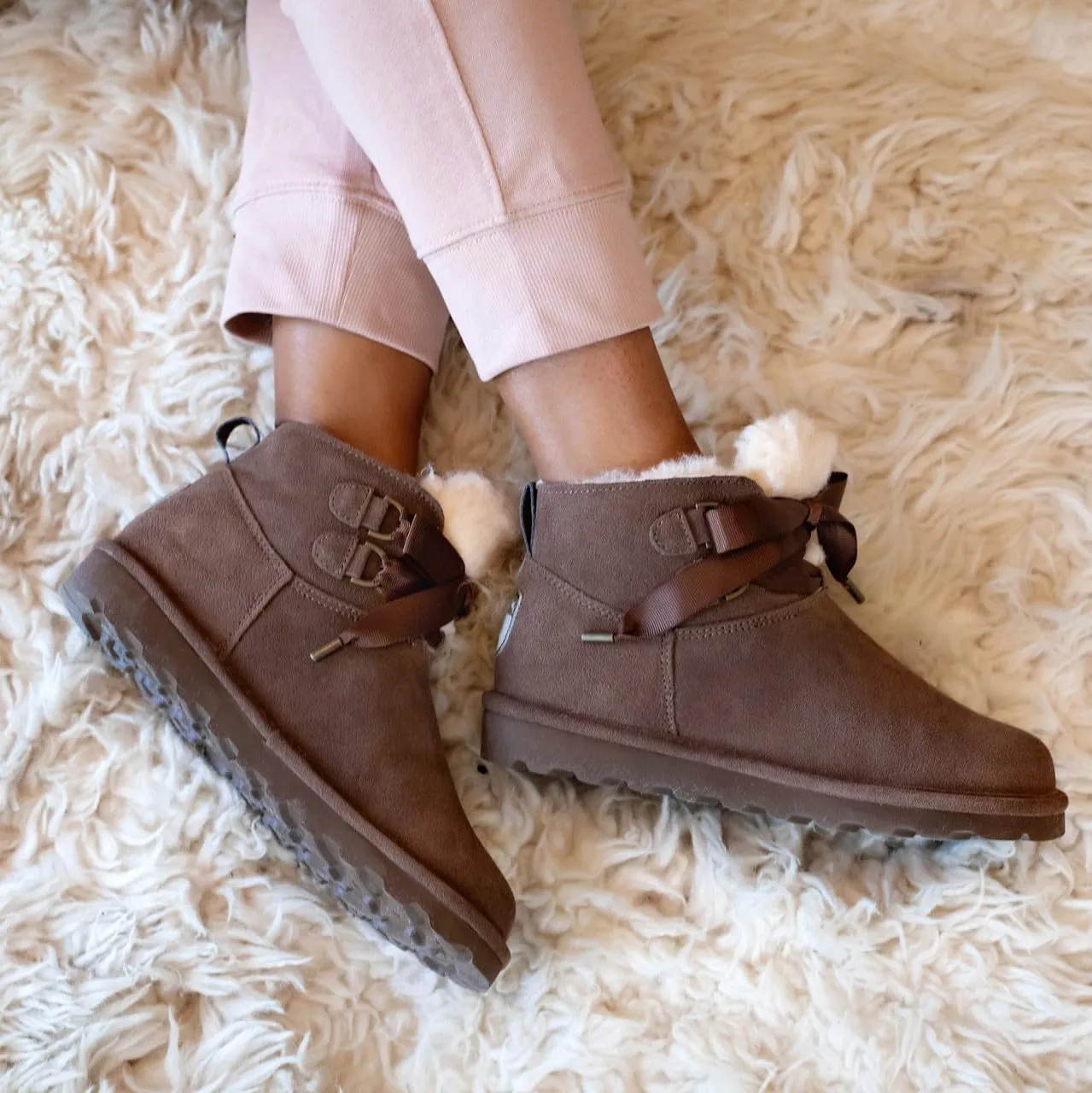 BEARPAW Women's Jessica | Multiple Sizes & Colors | Classic Suede Boot | Comfortable Slip On Boot