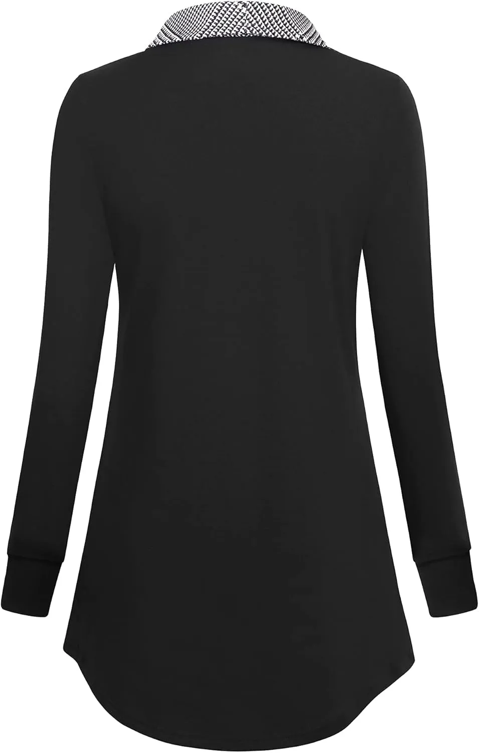 Bebonnie Womens Long Sleeve Casual V Neck Sweatshirts Pullover Tunic Tops with Buttons
