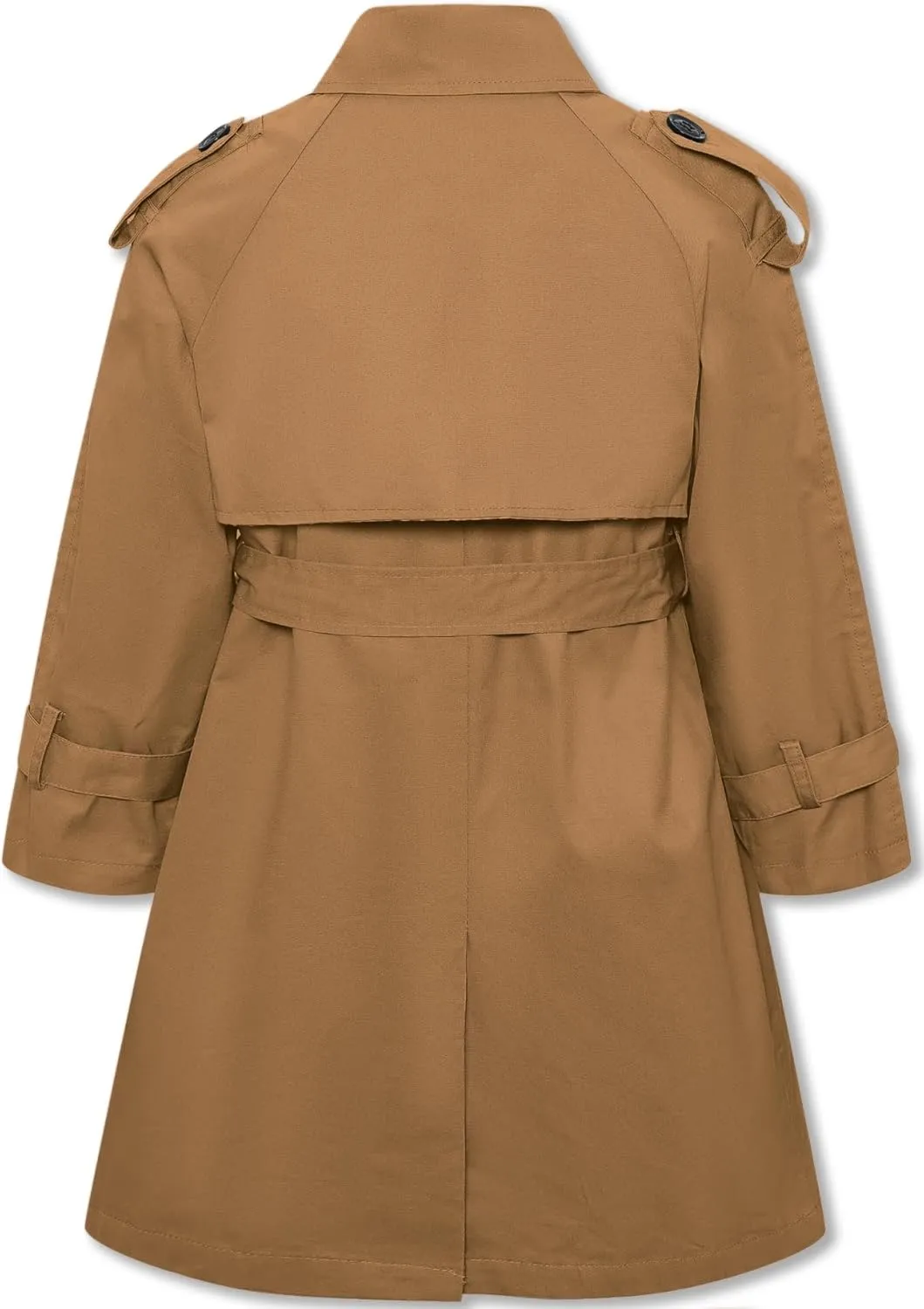 Betusline Girls & Women's Trench Coat Double Breasted Classic Lapel Outerwear, 3 Years - Women 2XL