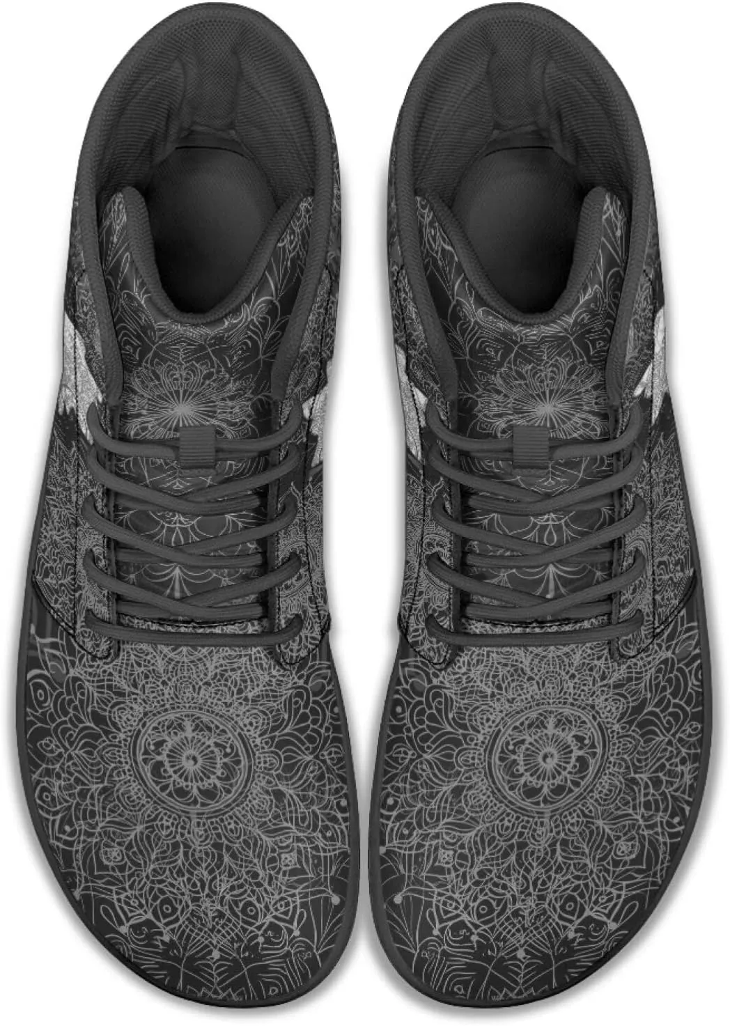 Binienty Wide Box Barefoot Shoes Men Women Wolf High Top Minimalist Ankle Boots Anti Skid Zero Drop Sole
