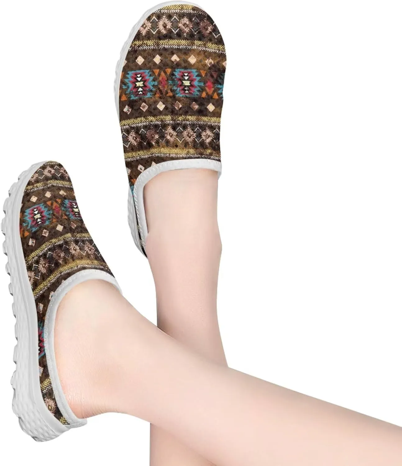 Binienty Women Mules Shoes Slip on Mesh Walking Shoes Arch Support for Casual Dating, Festival, Vacation