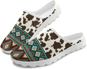 Binienty Women Mules Shoes Slip on Mesh Walking Shoes Arch Support for Casual Dating, Festival, Vacation