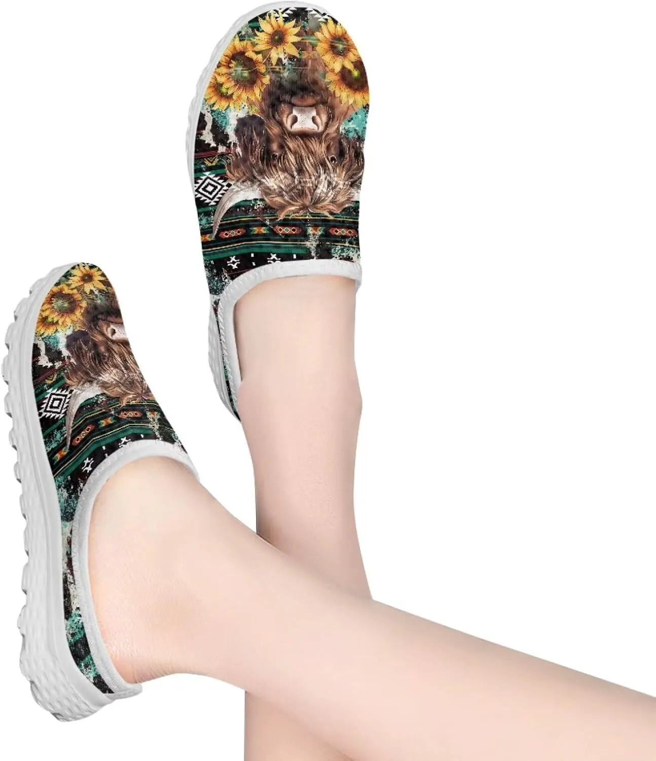 Binienty Women Mules Shoes Slip on Mesh Walking Shoes Arch Support for Casual Dating, Festival, Vacation