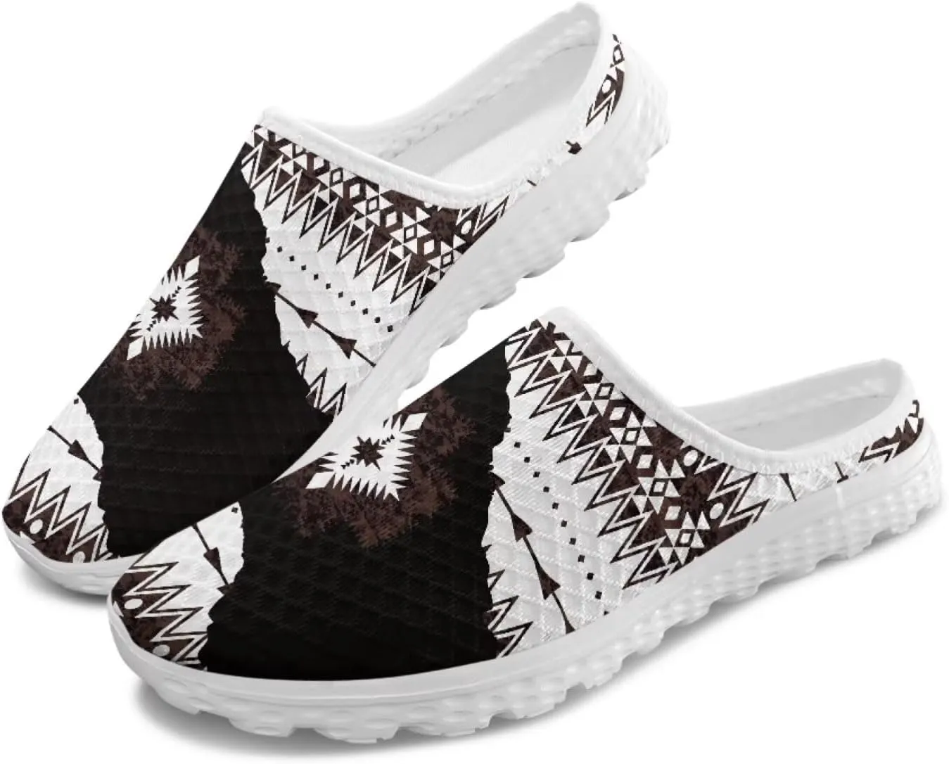 Binienty Women Mules Shoes Slip on Mesh Walking Shoes Arch Support for Casual Dating, Festival, Vacation