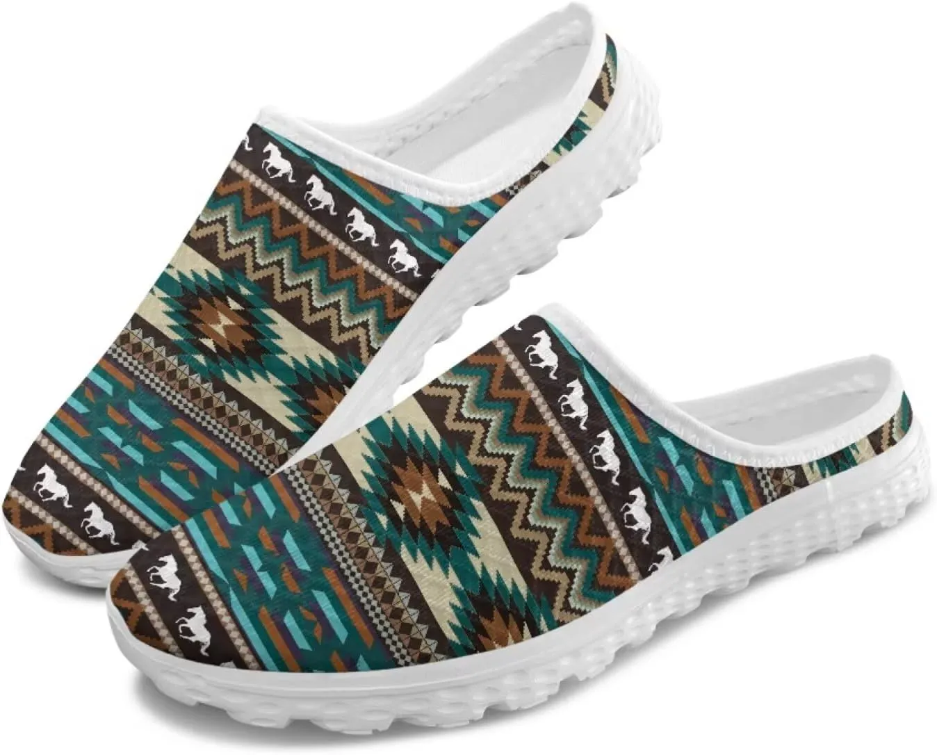 Binienty Women Mules Shoes Slip on Mesh Walking Shoes Arch Support for Casual Dating, Festival, Vacation