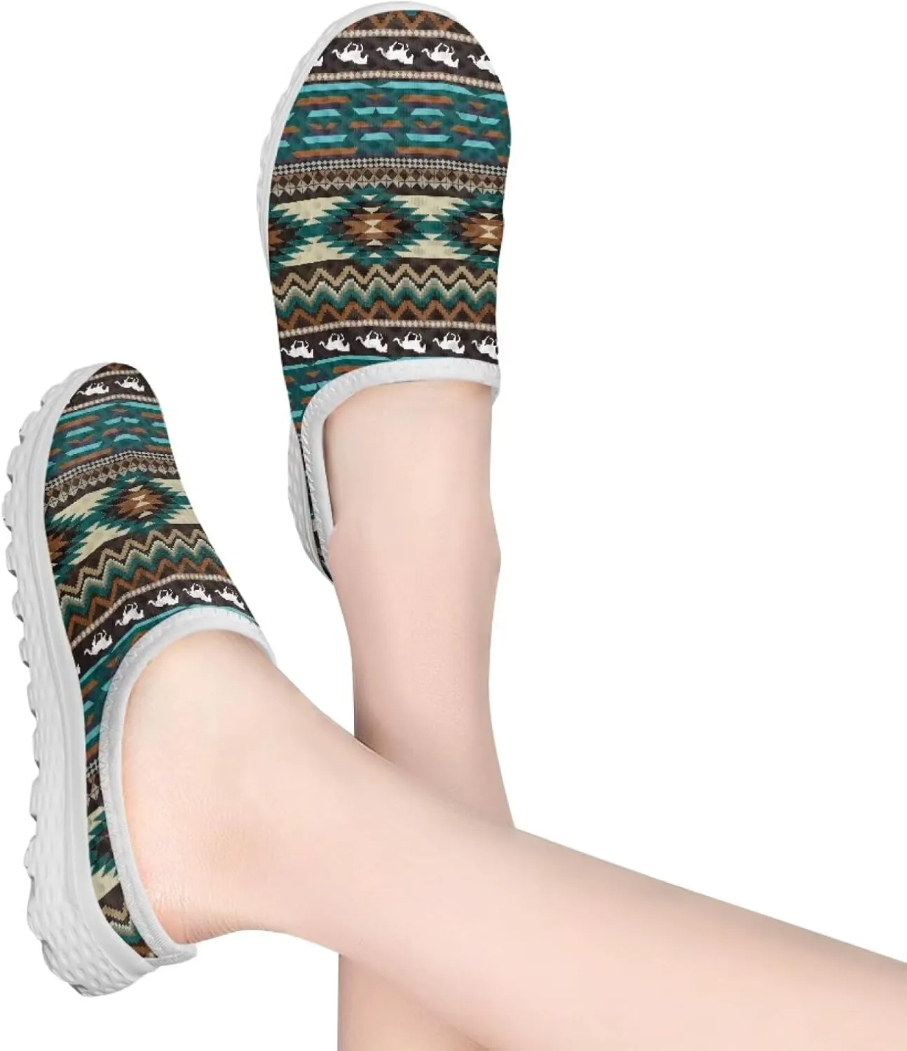 Binienty Women Mules Shoes Slip on Mesh Walking Shoes Arch Support for Casual Dating, Festival, Vacation