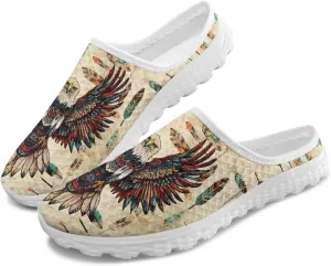 Binienty Women Mules Shoes Slip on Mesh Walking Shoes Arch Support for Casual Dating, Festival, Vacation