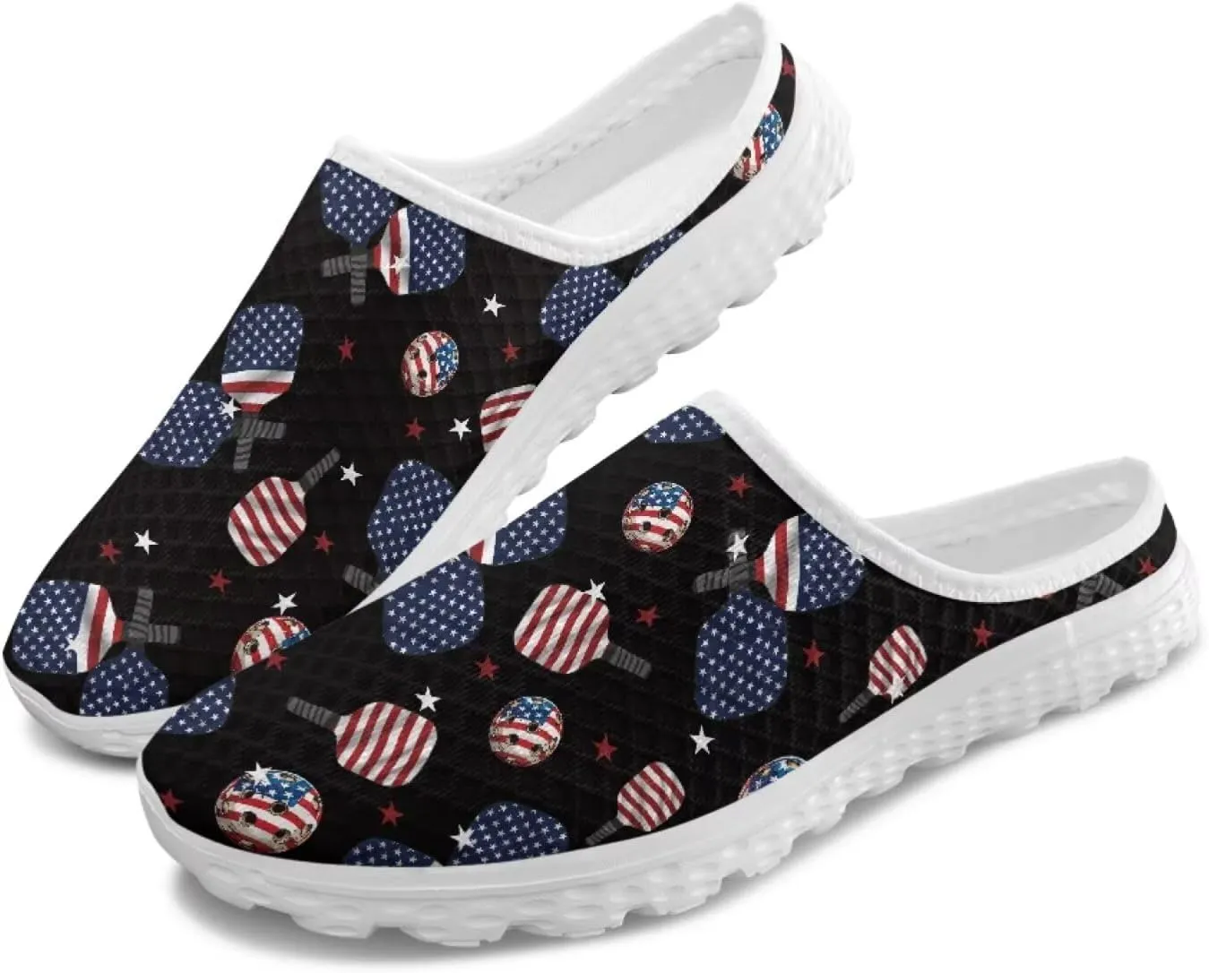 Binienty Women Mules Sneakers Slip On Mesh Garden Shoes with Arch Support Lightweight Memory Foam Minimalist Walking Shoes