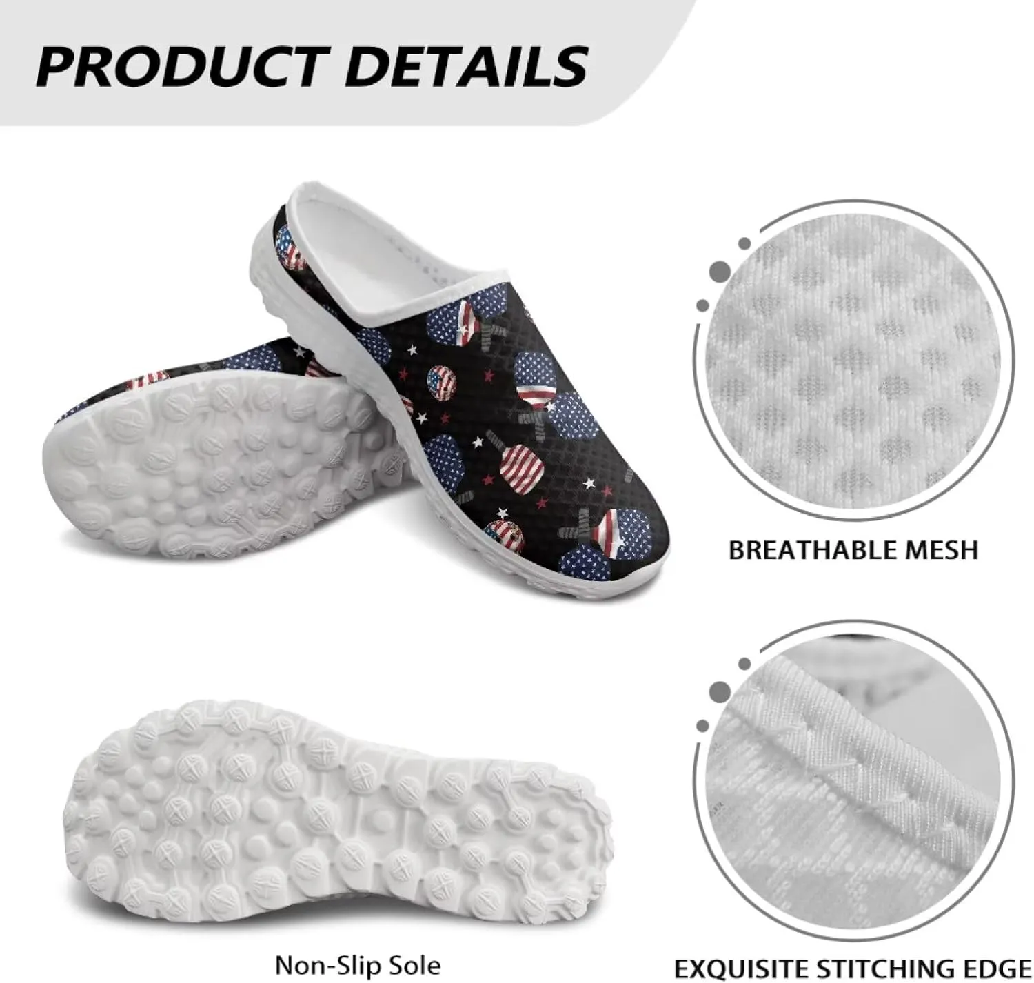 Binienty Women Mules Sneakers Slip On Mesh Garden Shoes with Arch Support Lightweight Memory Foam Minimalist Walking Shoes
