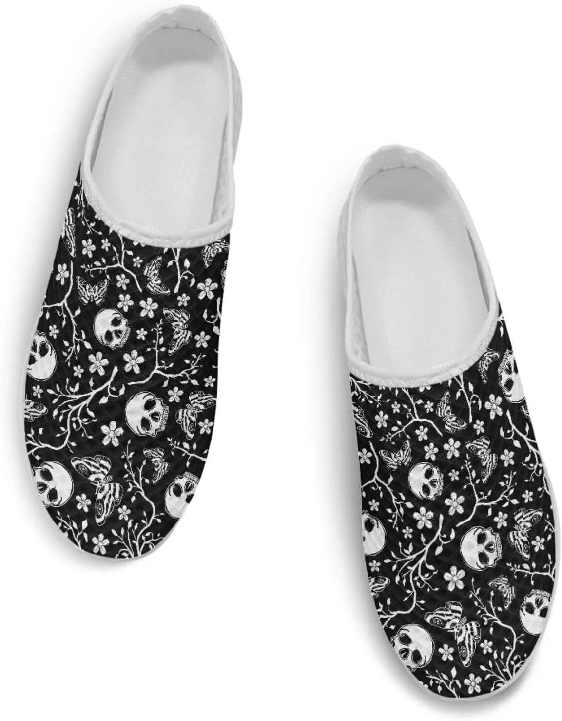 Binienty Women’s Art Design Mules Shoes Breathable Mesh Slip on Gardening Shoes Indoor Outdoor Slipper