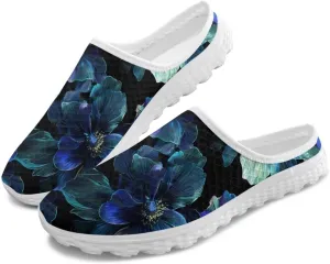 Binienty Womens Mules & Clogs with Arch Support Breathable Mesh Slip On Walking Shoes for Outings Shopping Camping