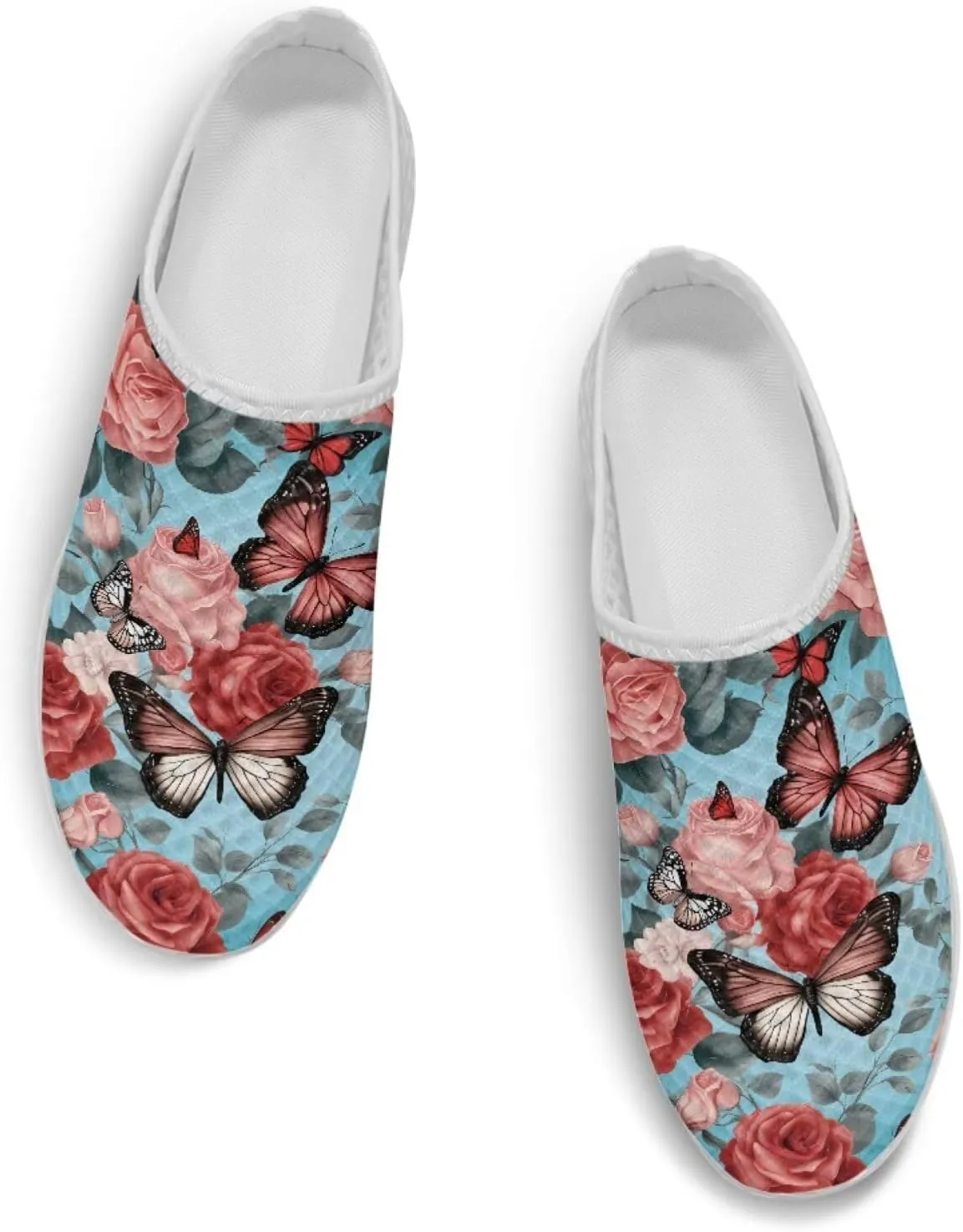 Binienty Womens Mules & Clogs with Arch Support Breathable Mesh Slip On Walking Shoes for Outings Shopping Camping