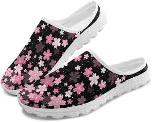 Binienty Womens Mules & Clogs with Arch Support Breathable Mesh Slip On Walking Shoes for Outings Shopping Camping