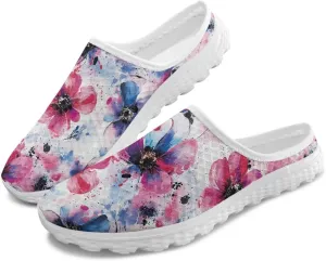 Binienty Womens Mules & Clogs with Arch Support Breathable Mesh Slip On Walking Shoes for Outings Shopping Camping