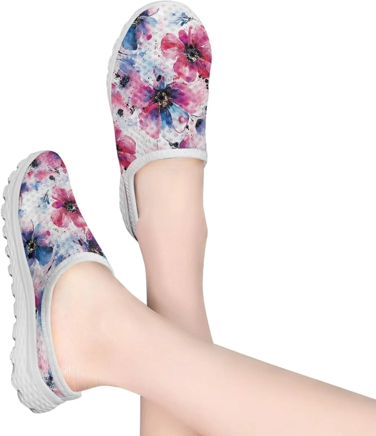 Binienty Womens Mules & Clogs with Arch Support Breathable Mesh Slip On Walking Shoes for Outings Shopping Camping