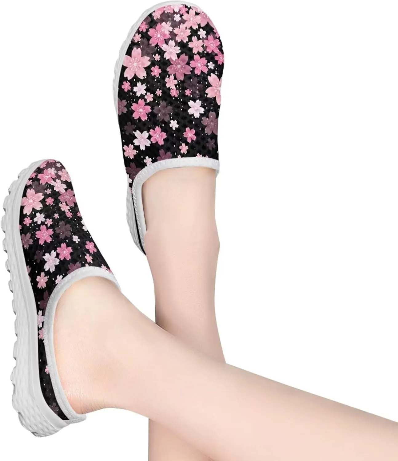 Binienty Womens Mules & Clogs with Arch Support Breathable Mesh Slip On Walking Shoes for Outings Shopping Camping