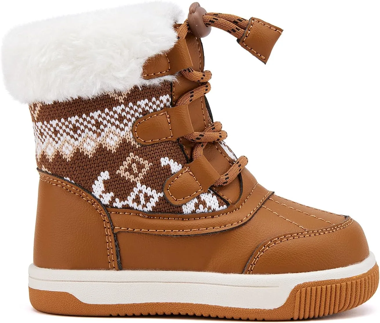 BMCiTYBM Toddler Boy Girl Snow Boots Waterproof Winter Warm Shoes Baby High Top Nonslip Lightweight Outdoor Sneakers for Cold Weather (Infant/Toddler)