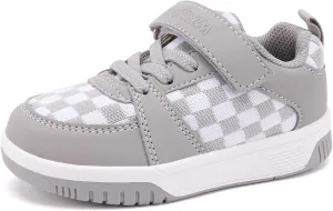 BMCiTYBM Toddler Shoes Boys Girls Tennis Sneakers Checkred Casual Walking Shoes Lightweight Non Slip Outdoor