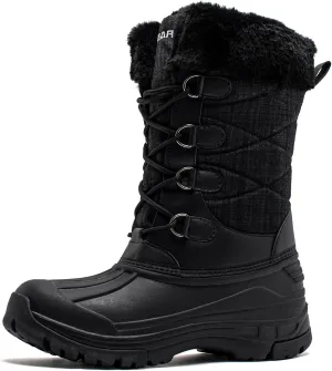 BODATU Boys Snow Boots Outdoor Waterproof Winter Kids Shoes