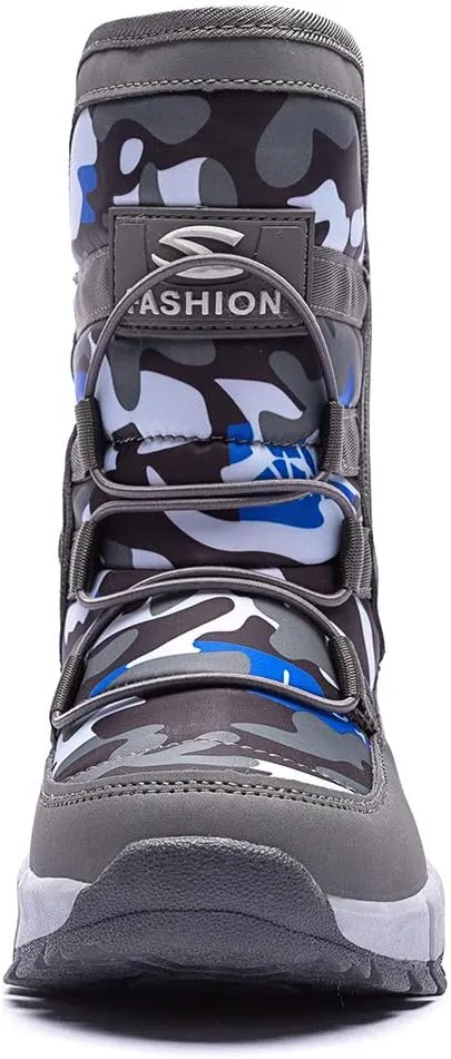 BODATU Boys Snow Boots Outdoor Waterproof Winter Kids Shoes