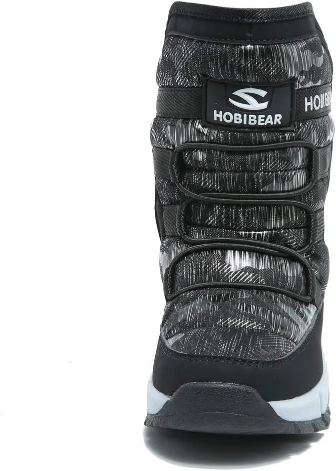 BODATU Boys Snow Boots Outdoor Waterproof Winter Kids Shoes